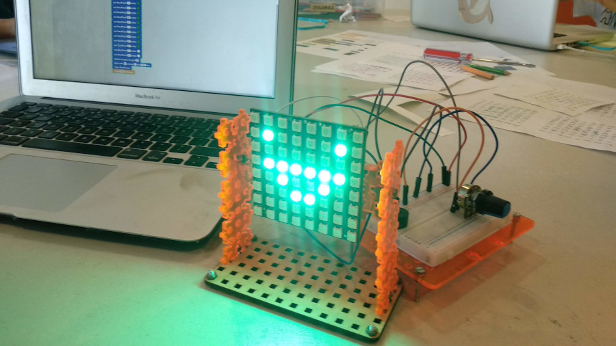 Example of results from the first pixel painting workshop in 2021.